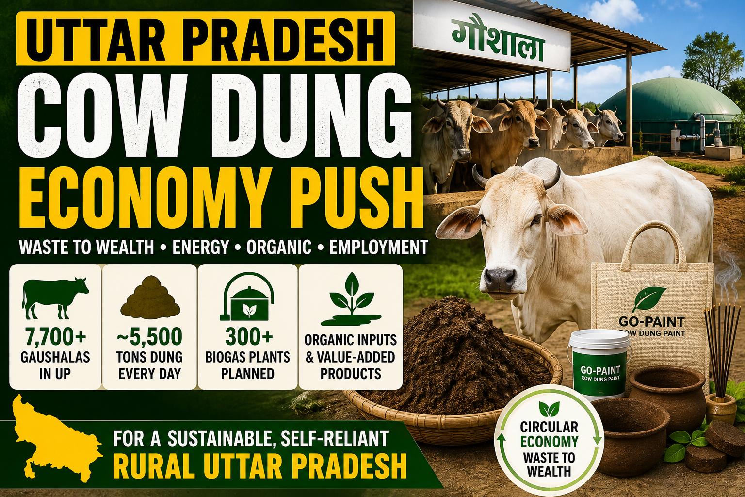UP Promotes Cow Dung Economy