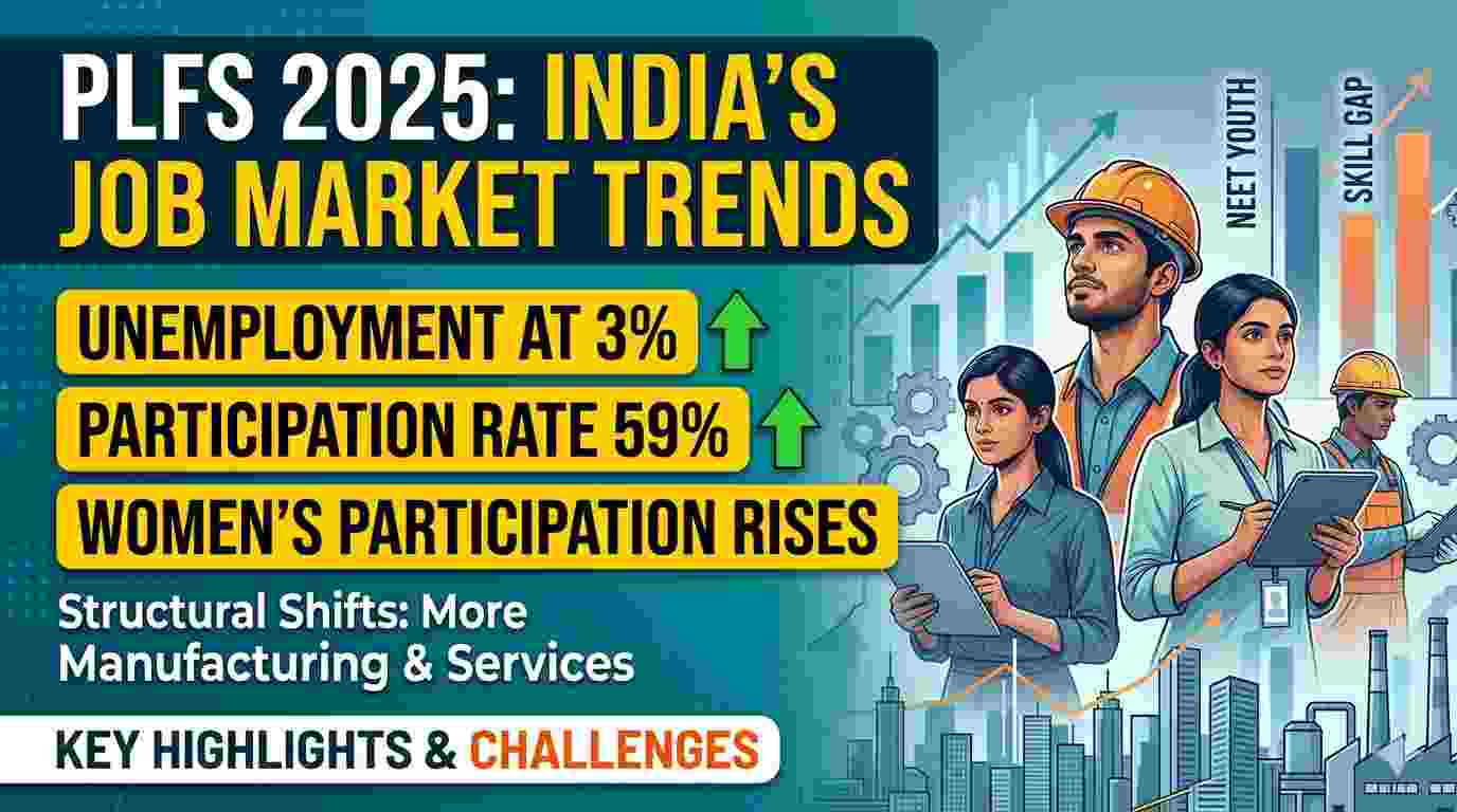 PLFS 2025 Highlights Rise in Jobs and Women Workforce Participation
